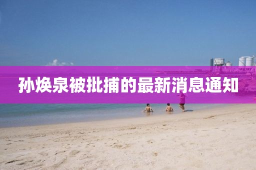 孫煥泉被批捕的最新消息通知