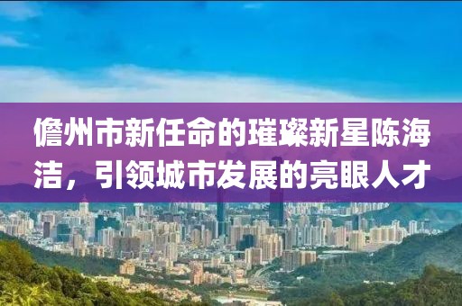 儋州市新任命的璀璨新星陳海潔，引領(lǐng)城市發(fā)展的亮眼人才
