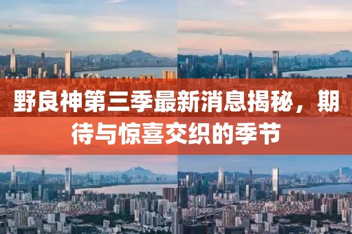 野良神第三季最新消息揭秘，期待與驚喜交織的季節(jié)