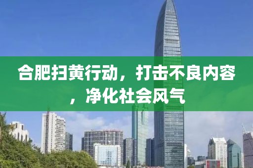 合肥掃黃行動，打擊不良內(nèi)容，凈化社會風氣