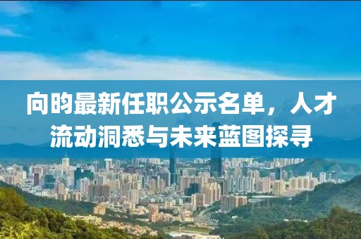 向昀最新任職公示名單，人才流動洞悉與未來藍圖探尋